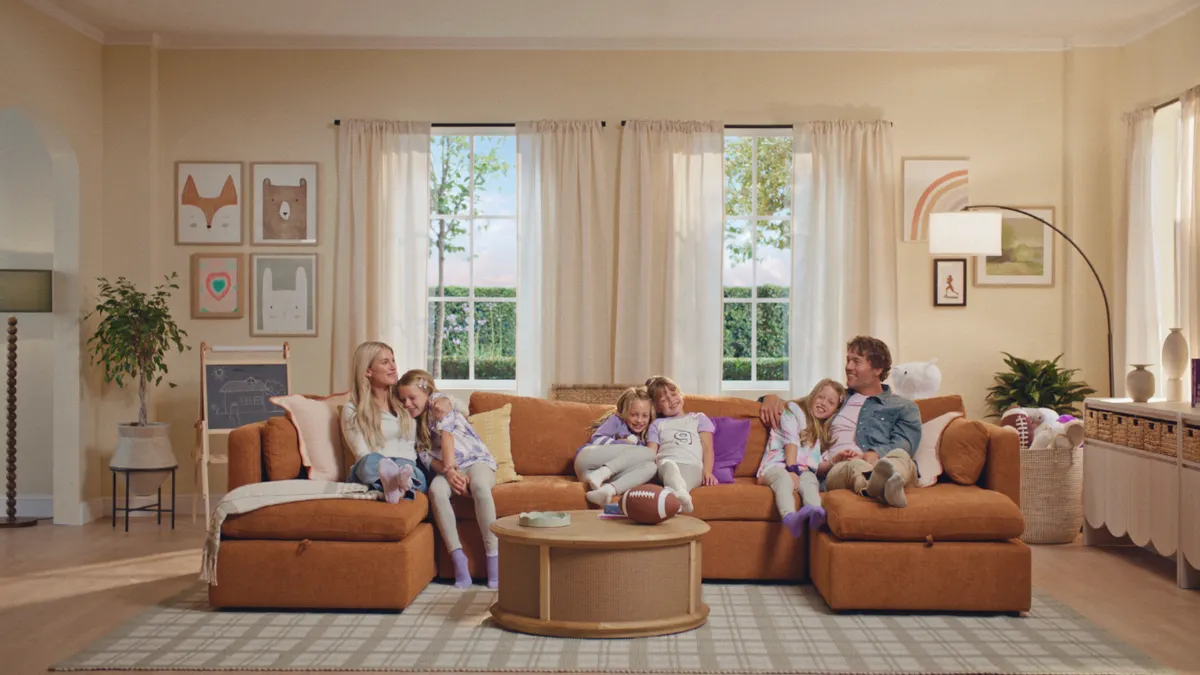 Matthew Stafford, his wife, Kelly, and their four daughters star in Wayfair's new "Wayfair Delivers" campaign.