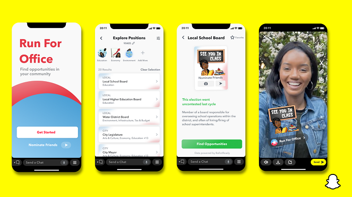 Snapchat 'Run for Office' mini