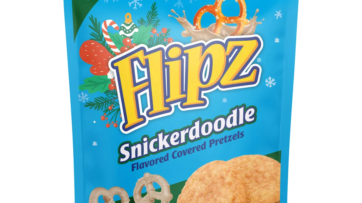 A bag of Flipz's seasonal offerings.