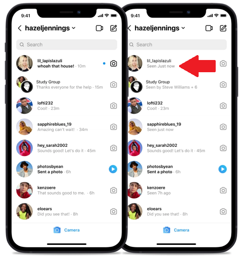 Instagram read receipts