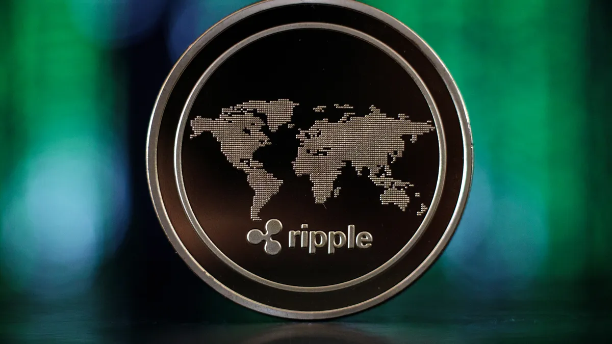 Shot of Ripple XRP token