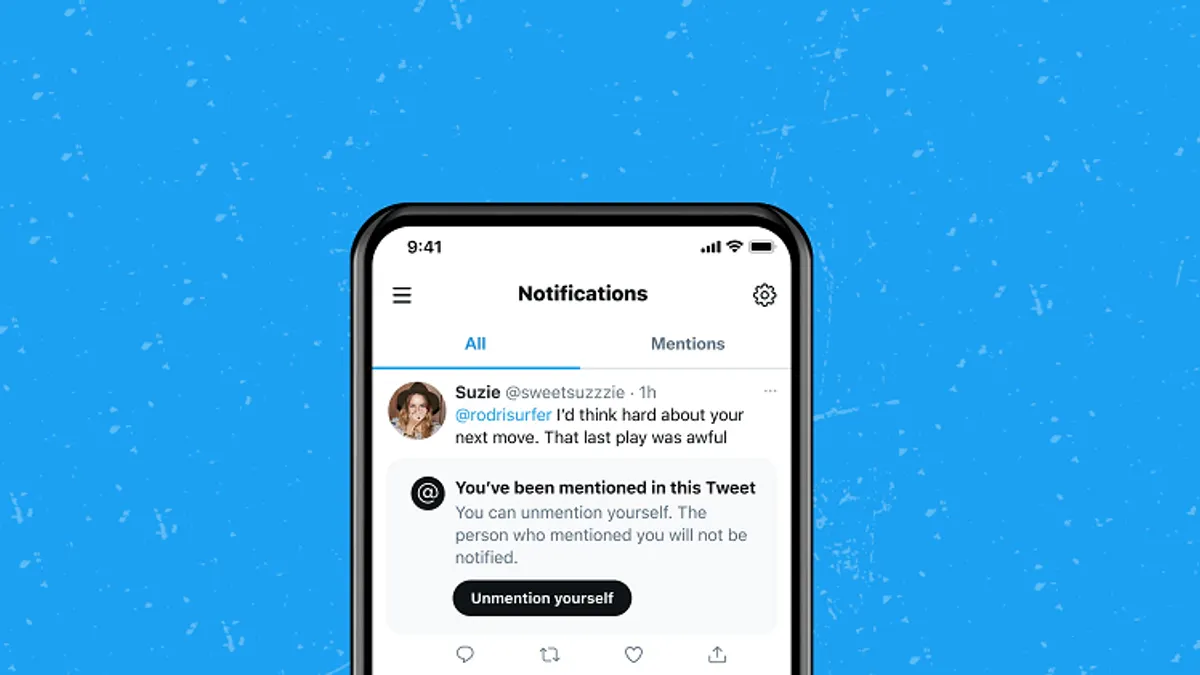 Twitter mention controls