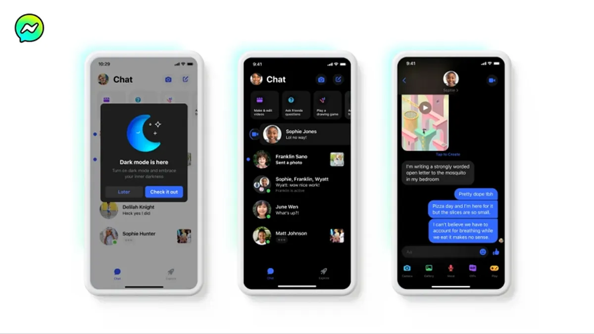 Messenger Kids Dark Mode