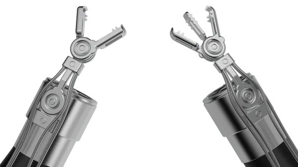 An illustration of two EndoRobotics articulated grippers.
