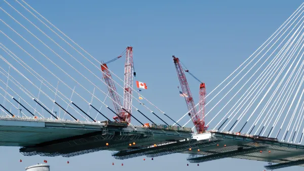 Gordie Howe International Bridge under construction