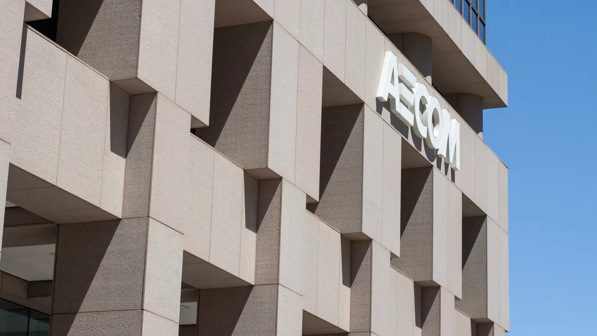 Exterior view of AECOM's regional headquarters in Los Angeles, Calif.