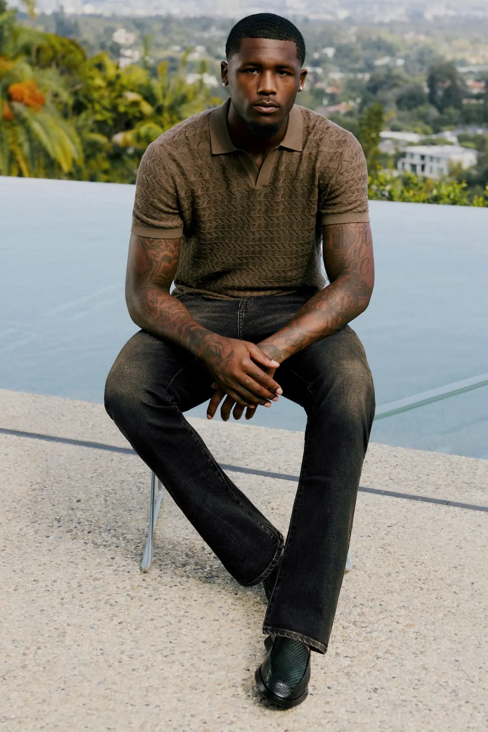 NFL player Tee Higgins for Express