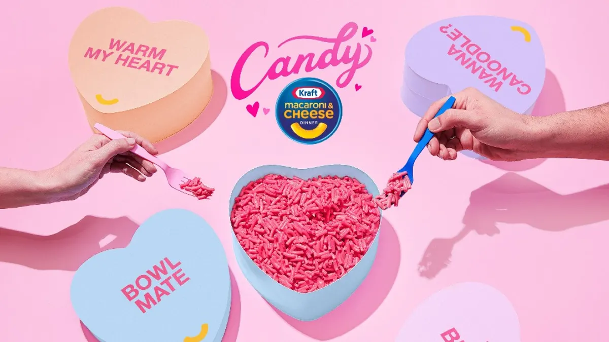 Kraft Heinz is giving away 1,000 boxes of Candy Mac & Cheese for Valentine's Day 2021.