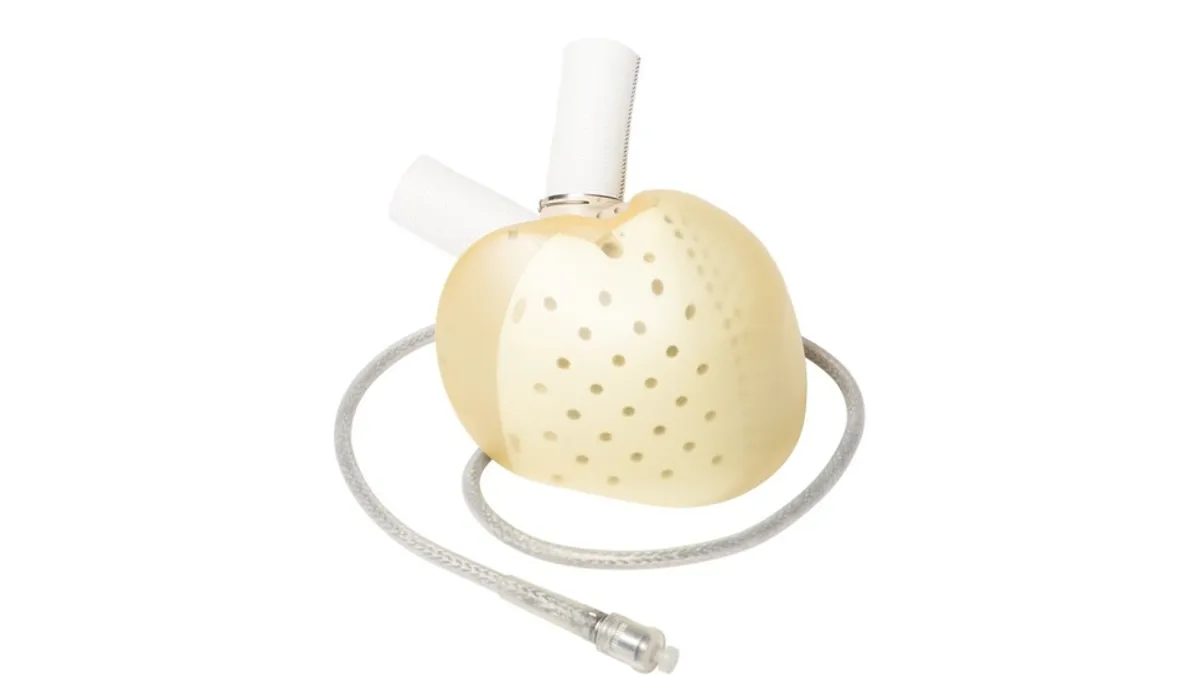 A photo of Carmat's artificial heart device.