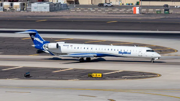SkyWest Airlines airplane at Phoenix, Arizona, airport