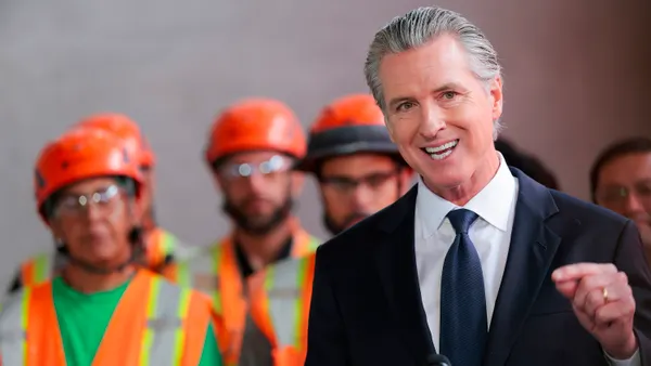 California Gov. Gavin Newsom speaks at an event