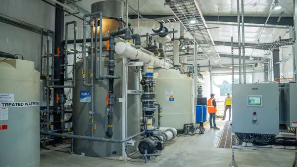 PFAS treatment equipment inside a facility