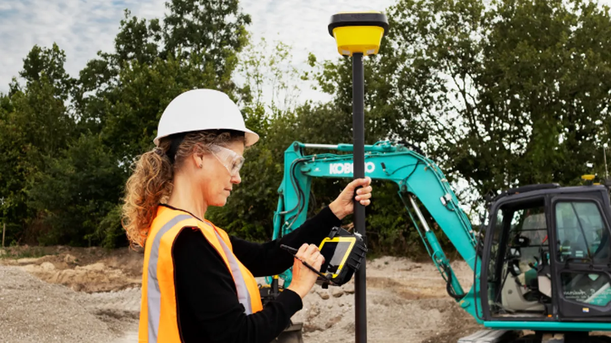 A Leica excavator