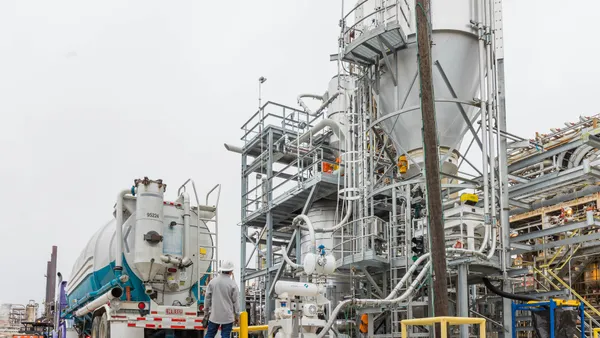 Equipment at ExxonMobil's advanced recycling facility in Baytown, Texas