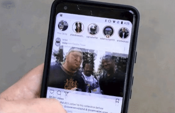 Instagram stories bar persistent as user scrolls