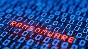 Ransomware spelled out in a creative depiction.