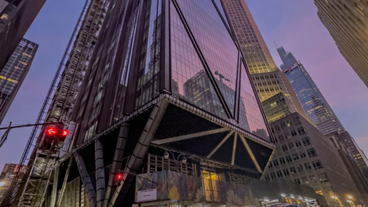 JPMorgan headquarters building, biometric scans