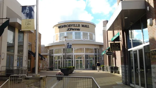 An entrance at the Monroeville Mall in Pennsylvania