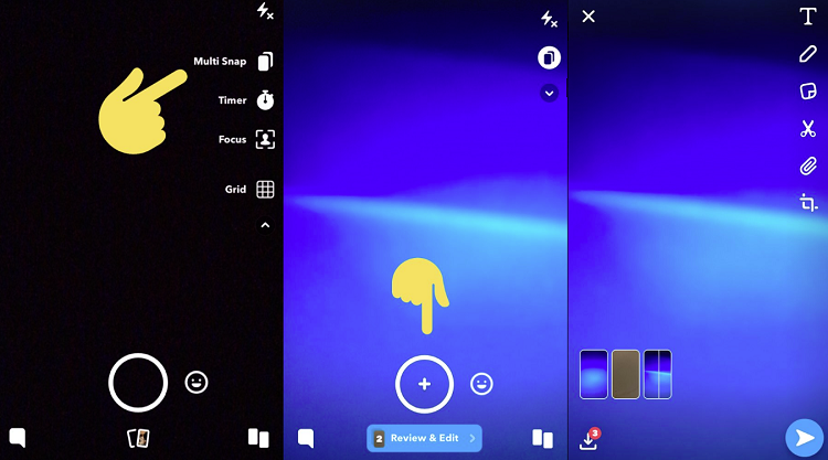 Snapchat 'Multi-snap' option
