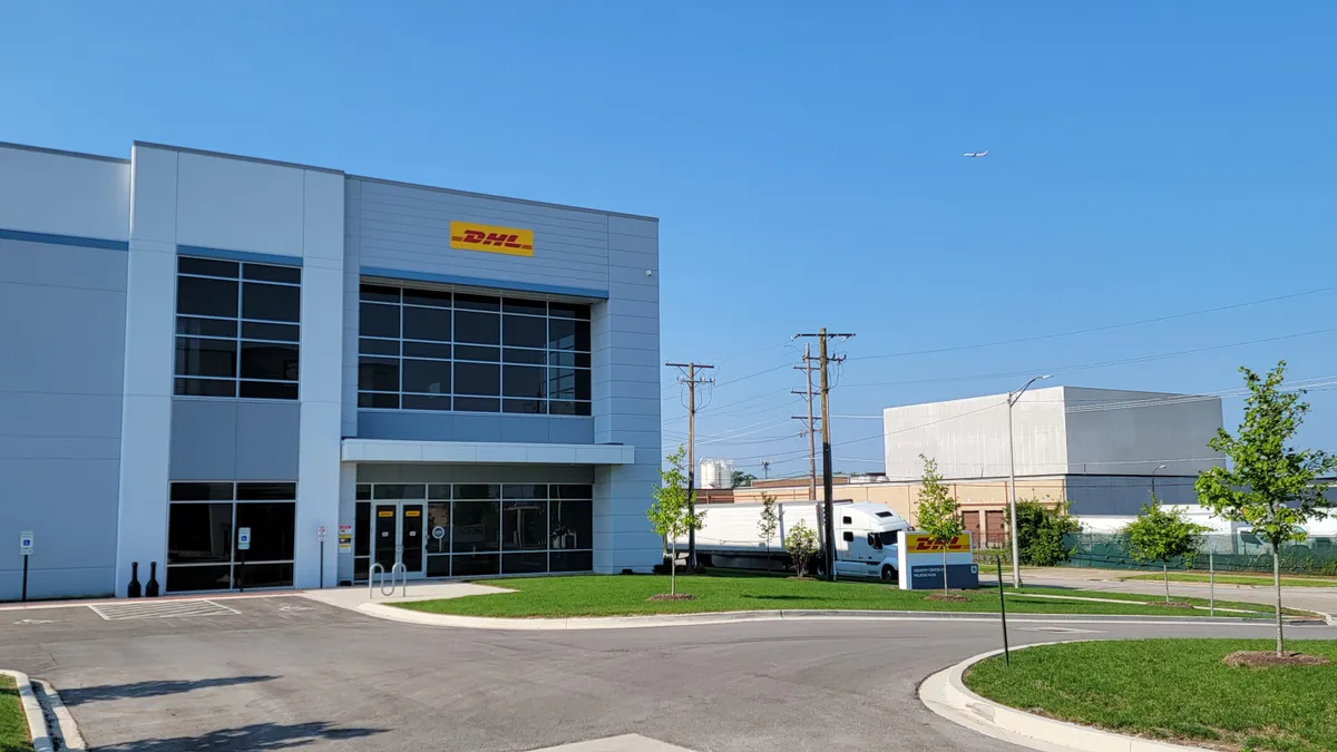 A DHL warehouse in Melrose Park, Illinois.