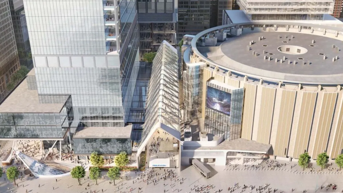 Rendering of the planned Penn Station redevelopment