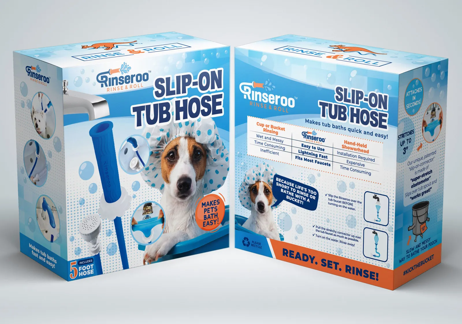 Two Rinseroo product boxes
