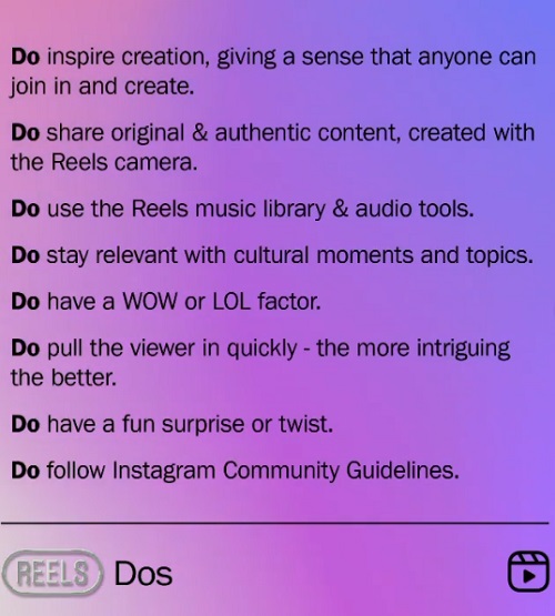 Instagram Reels tips