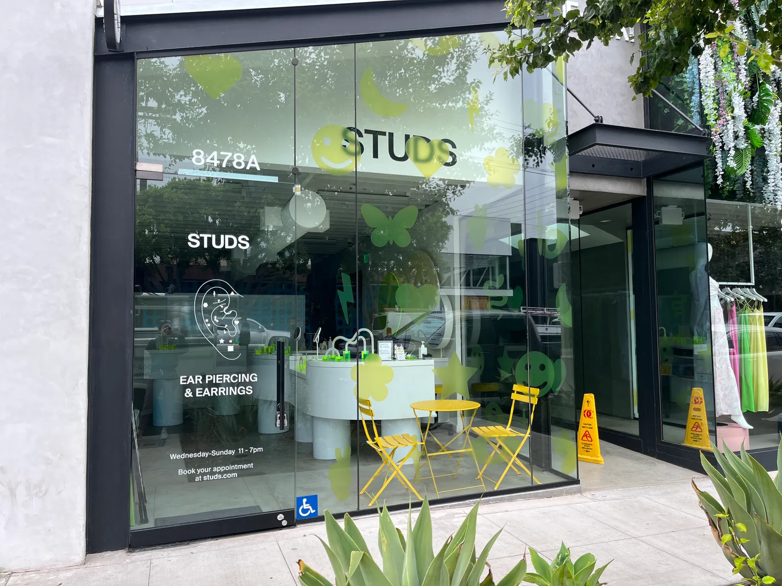 A Studs storefront on Melrose Place in Los Angeles, California.