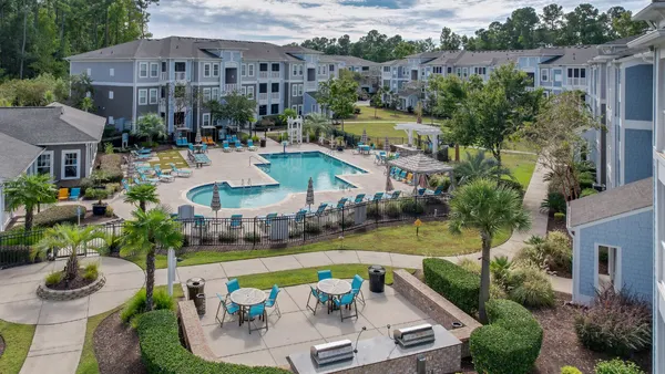 A rental property with a pool.