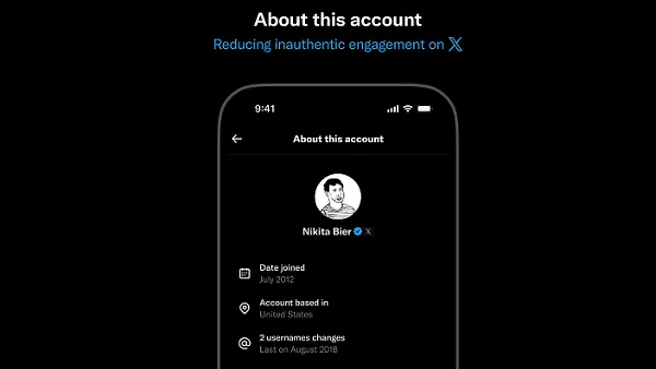 X account info