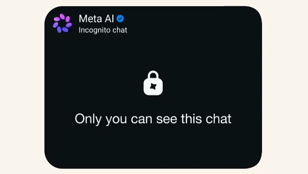 Meta AI incognito mode