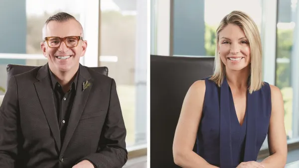 Headshots of Brian Burnett and Molly Hartney.