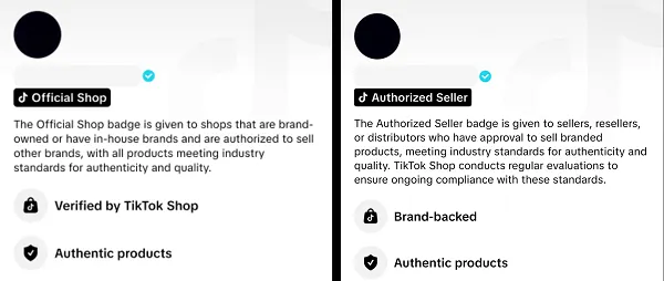 TikTok seller badges