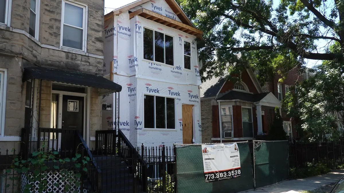 A home under construction
