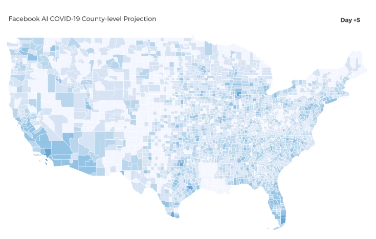 Facebook COVID-19 map