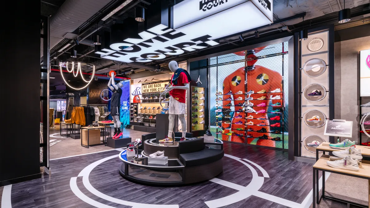 The interior of Foot Locker's NBA All Star activation