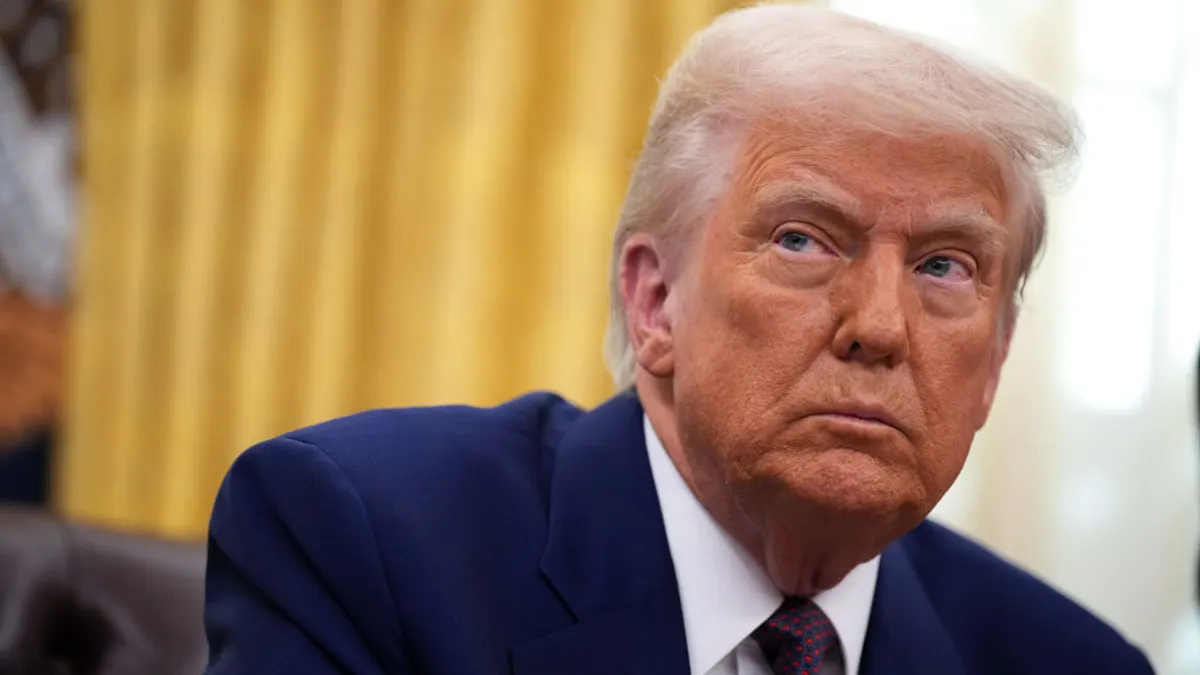 U.S. President Donald Trump in the Oval Office at the White House.