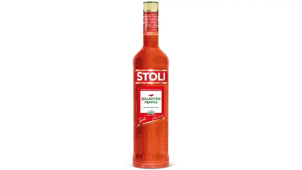 The newly redesigned Stoli halapeno pepper vodka.
