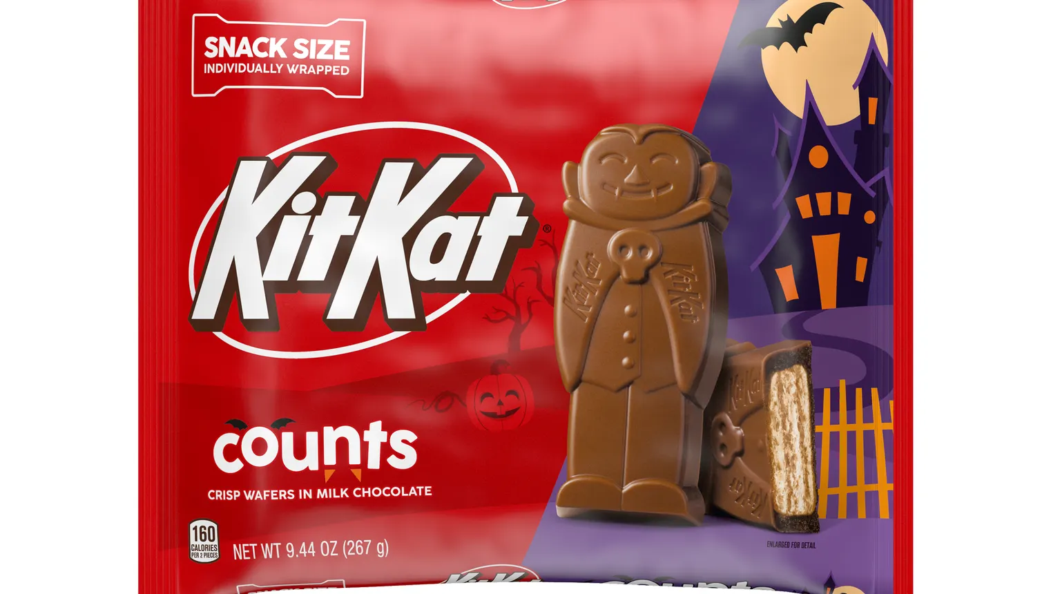 A package of Hershey&#x27;s Kit Kat Counts.