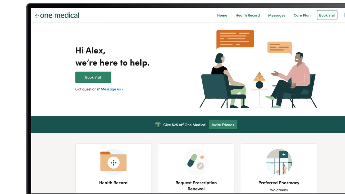 One Medical website home desktop