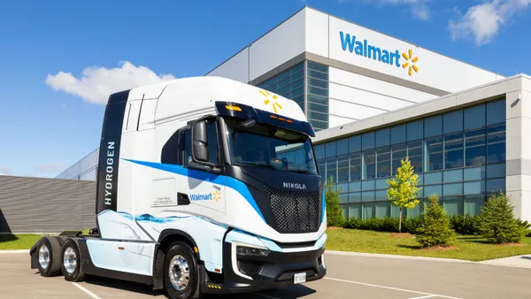 Nikola Walmart hydrogen truck battery electric