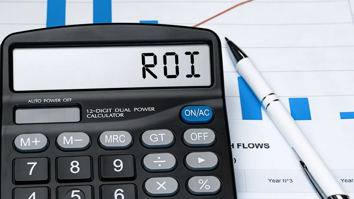 Word ROI on calculator.