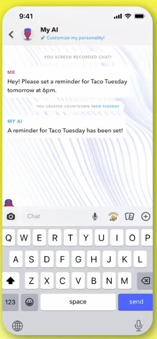 Snapchat update