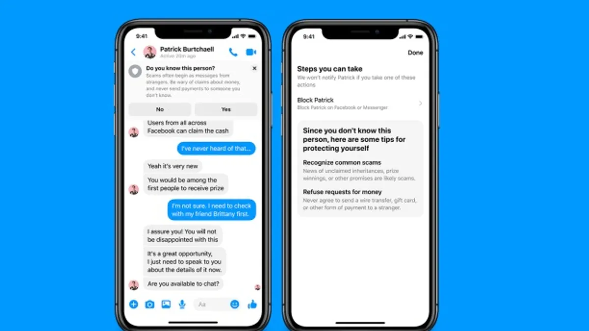 Facebook Messenger Warnings