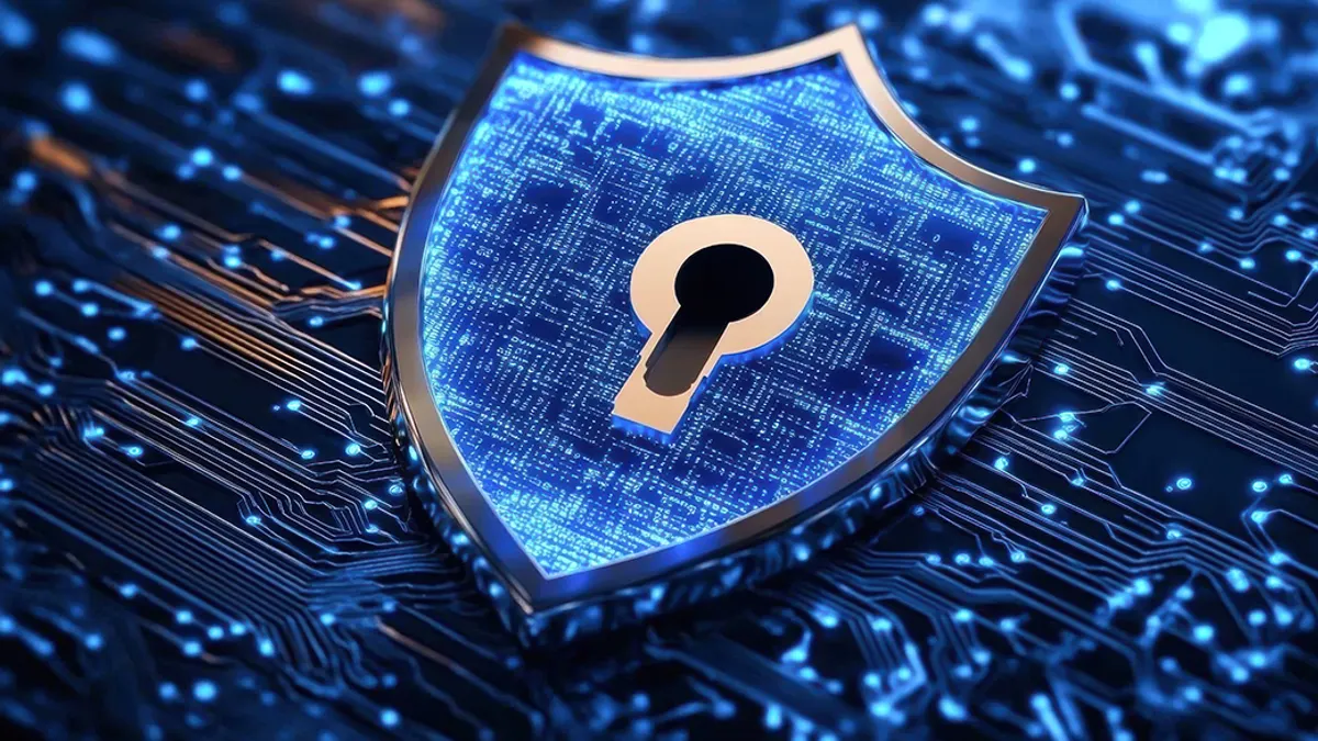 A graphic designed image of a lock