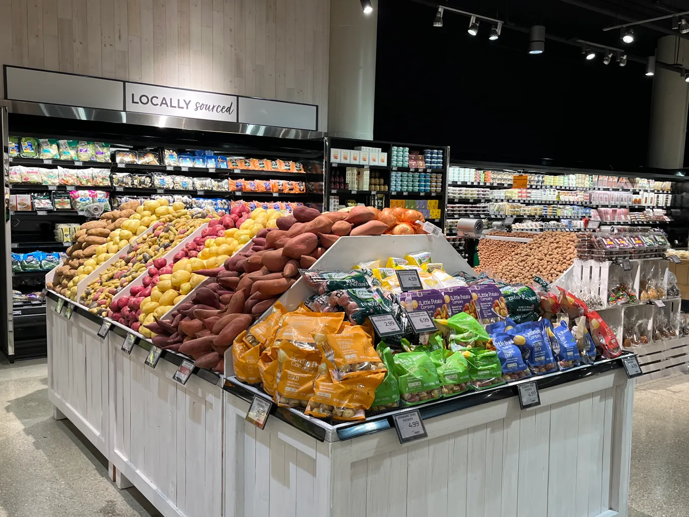 Produce section of a grocery store