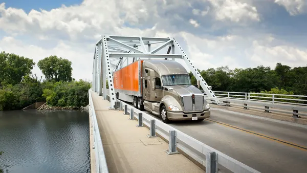 Schneider National truck bridge dedicated