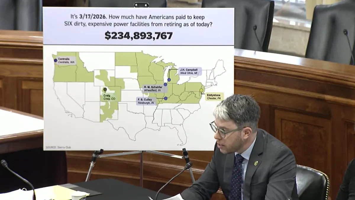Sierra Club attorney Greg Wannier testifies before a Senate roundtable on energy prices.