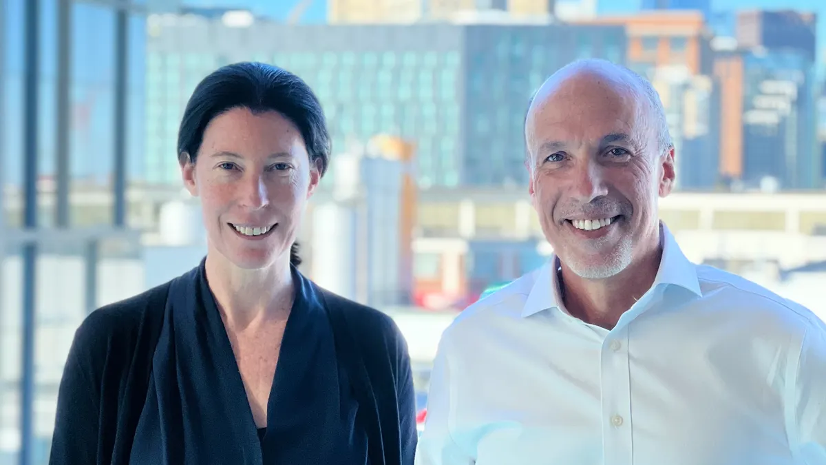 Portrait of Joanne Kotz and Joel Barrish, two of Jnana Therapeutics' co-founders.