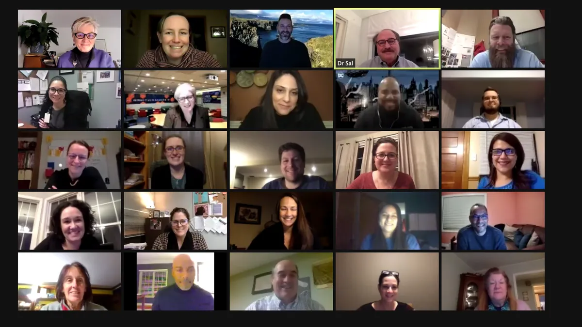 Community members in Danbury, Connecticut participate in a virtual call about the school system's Portrait of a Graduate vision.